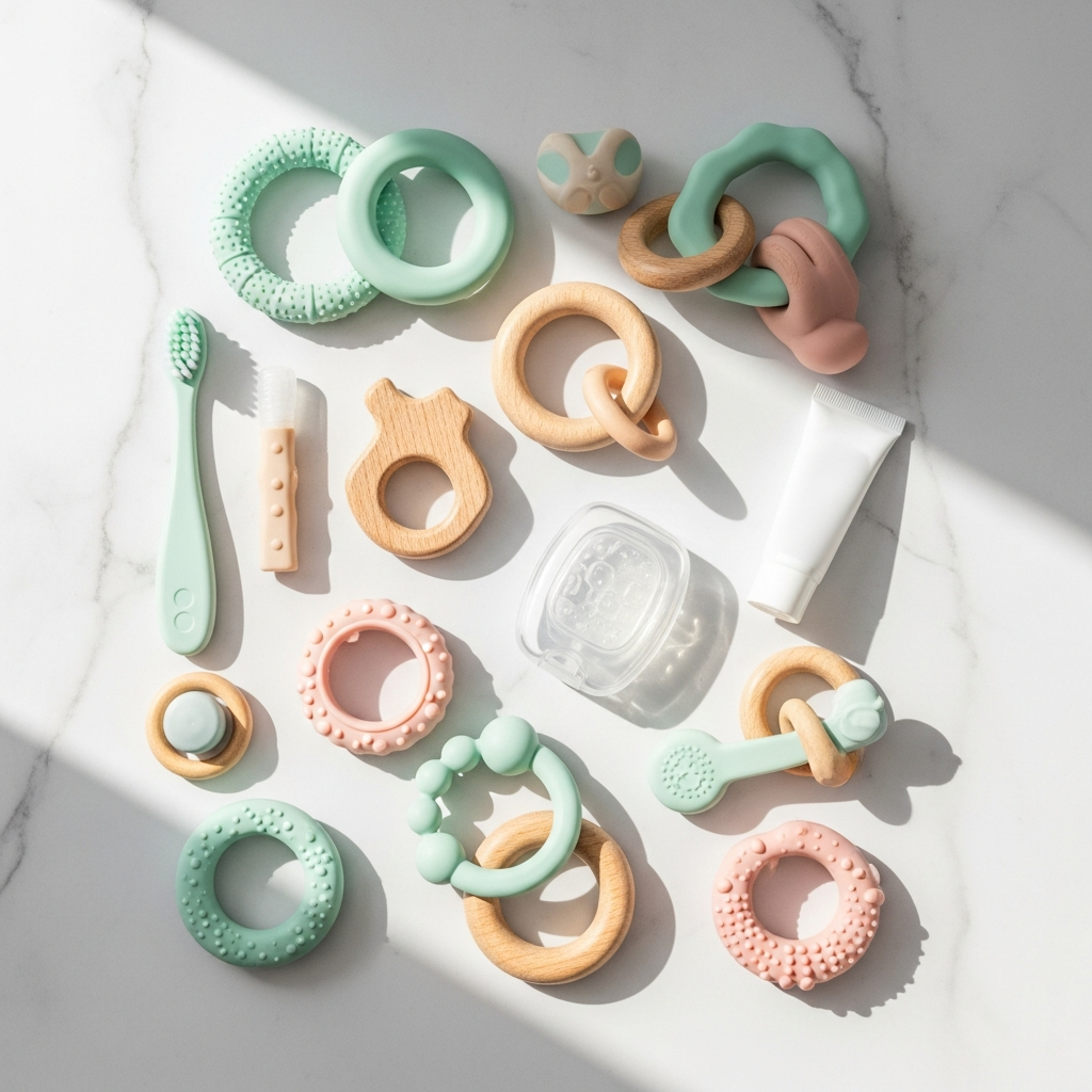 Усмихнато бебе с първи зъбки