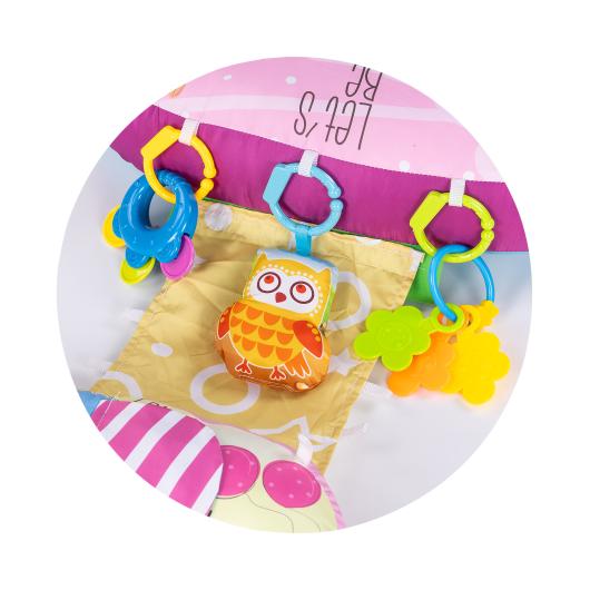 Мултифункционална бебешка възглавница 5 в 1 розова 4