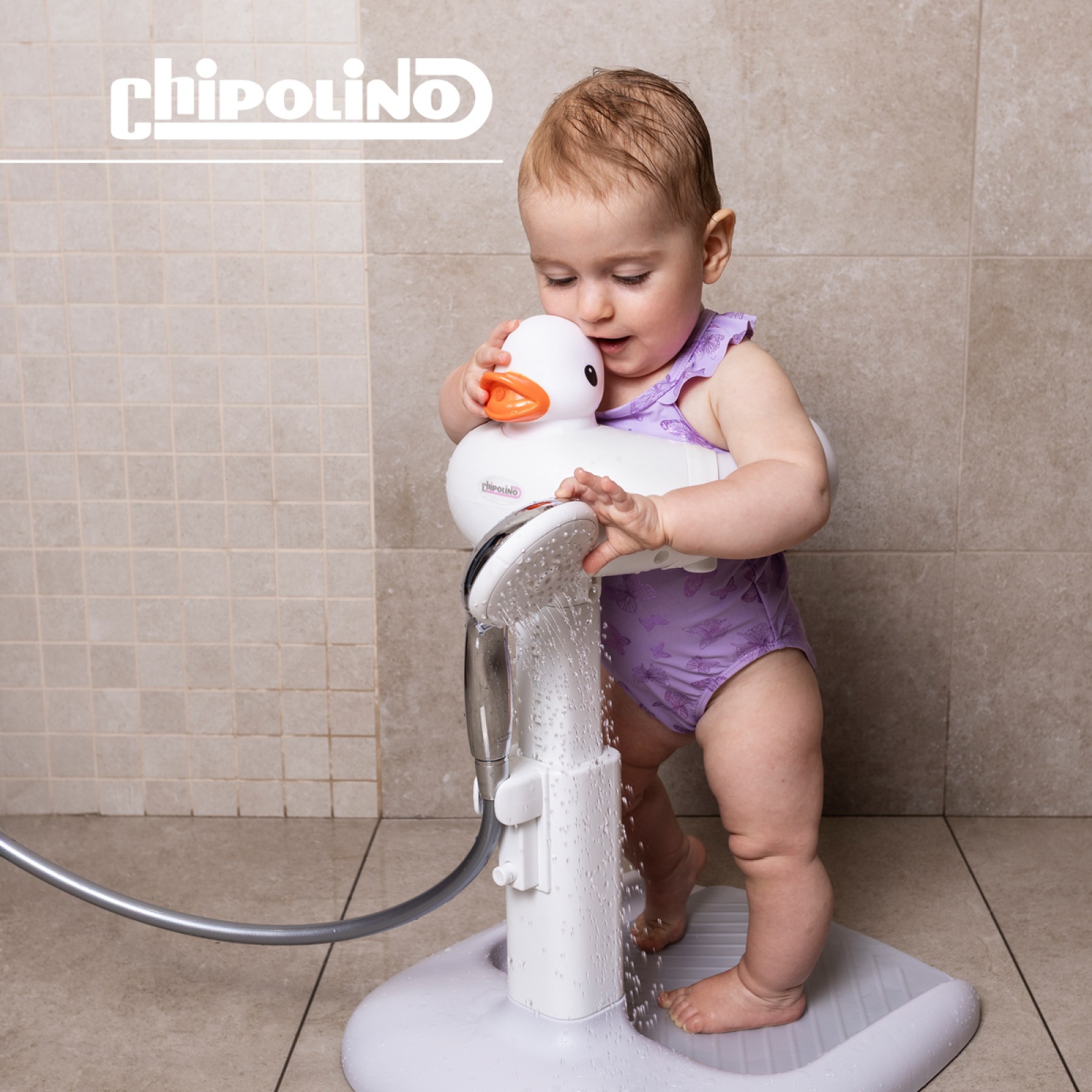 Помощна стойка за къпане с опора Пате сив