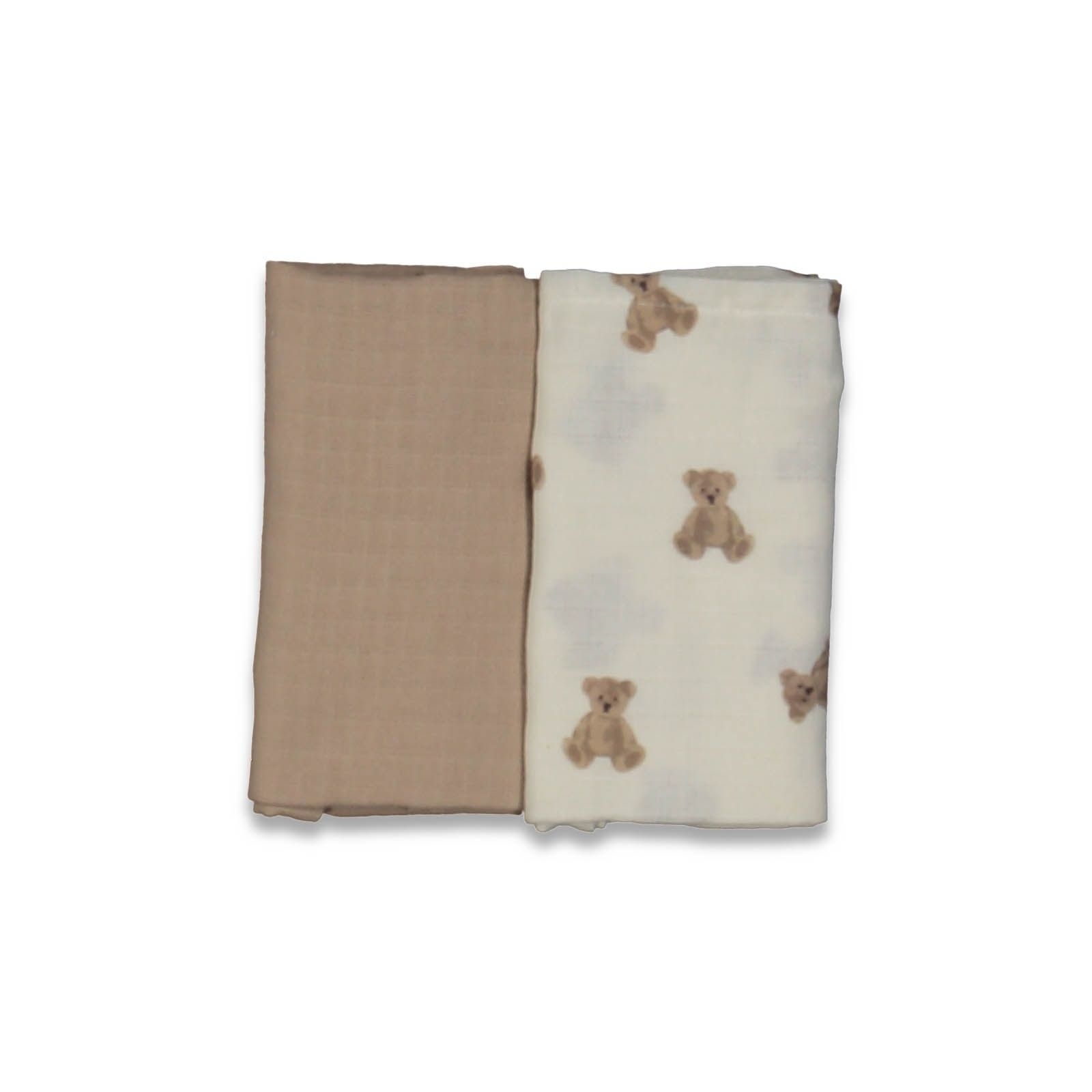 Комплект бебешки муселинови пелени „Мечета“ (2 броя)