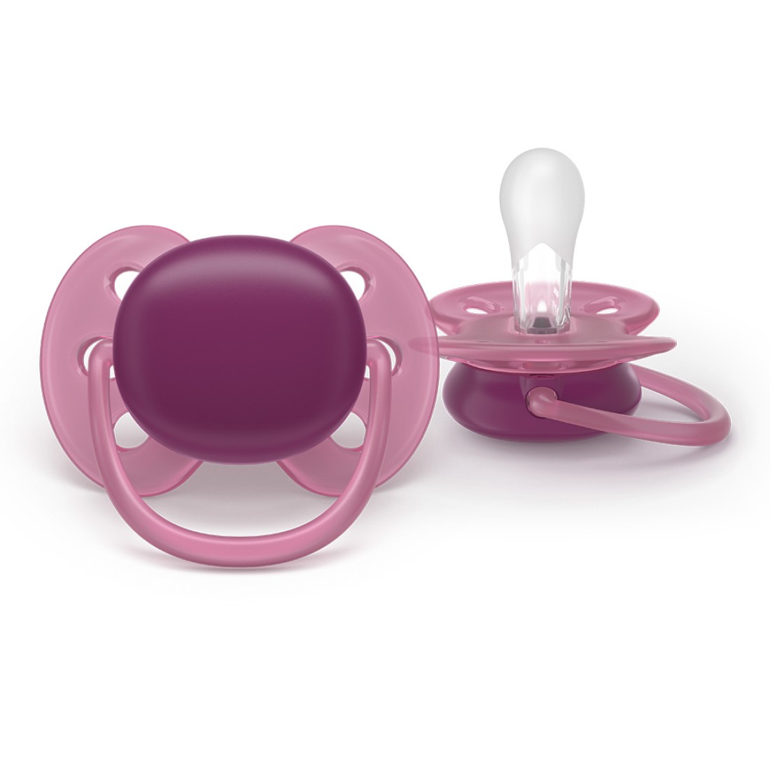 Комплект от 2 броя ортодонтични силиконови залъгалки Philips AVENT Ultra Soft SCF093/03, в кутия за стерилизиране, plant-based от Philips Avent - изглед 3